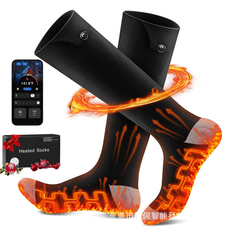 Cross-Border Smartphone App 6000Mah Temperature-Controlled Heating Socks Electric Heating Socks Outdoor Skiing Heating Socks Cross-Border Smartphone App 6000Mah Temperature-Controlled Heating Socks Electric Heating Socks Outdoor Skiing Heating Socks