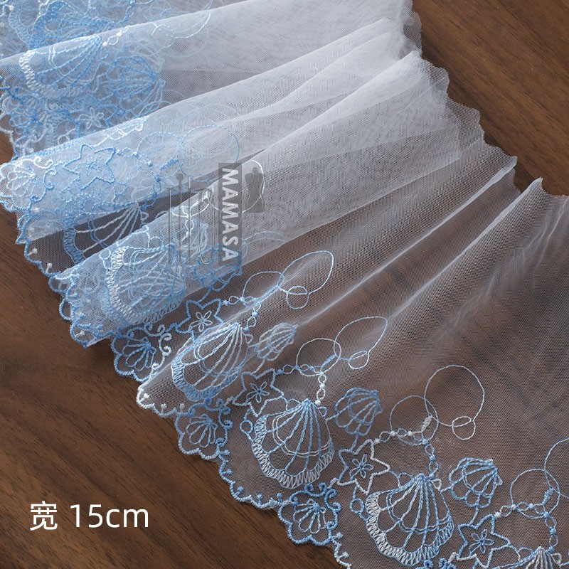 Alta calidad dopamina sueño bordado colorido hilo de malla encaje DIY mano lolita ropa tela accesorios para el cabello