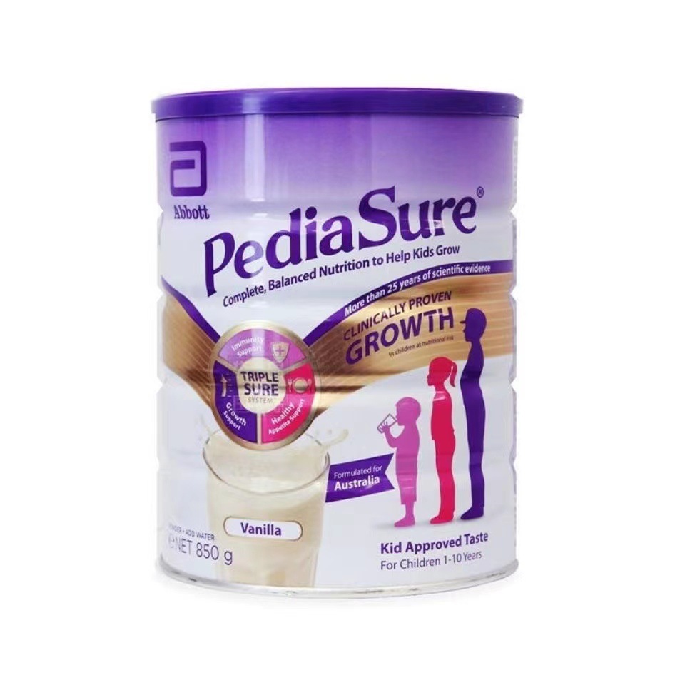 Australia's YapeediaSure PediaSure Junior Nutrition Milk Powder - Vanilla Strawberry Chocolate Flavor, 850g