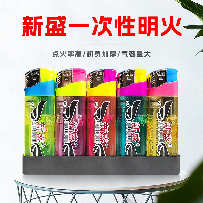 Shaodong завод Xinsheng Оптовая одноразовая Зажигалка утолщенная пластиковая открытая Зажигалка ларец оптом обычная Бытовая