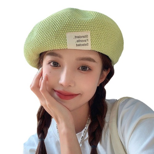 Summer beret women's new style face-showing, thin, versatile, big head circumference painter's hat