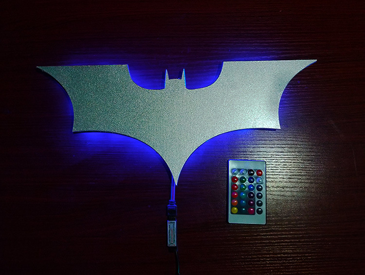 Transfronterizo dedicado 3D creativo Batman LED lámpara de noche lámpara de pared decoración del hogar lámpara de noche superhéroe atmósfera signo lámpara
