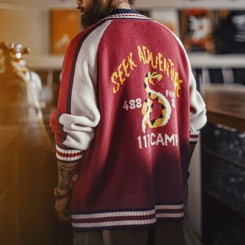 Japanese red baseball jacket