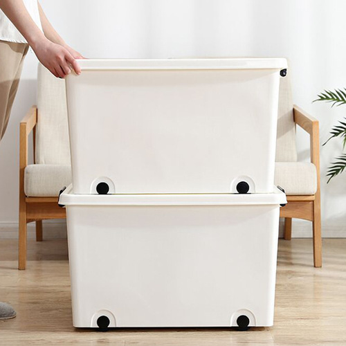 Extra large plastic storage box for clothes, covered storage box, thickened car bed bottom organizing box, extra large storage box