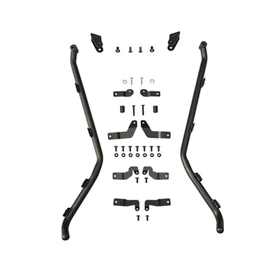 Motorcycle bumper, the modification of the Zongsheng 150X - black-carbon-steel-spotlight-style-front-bumper