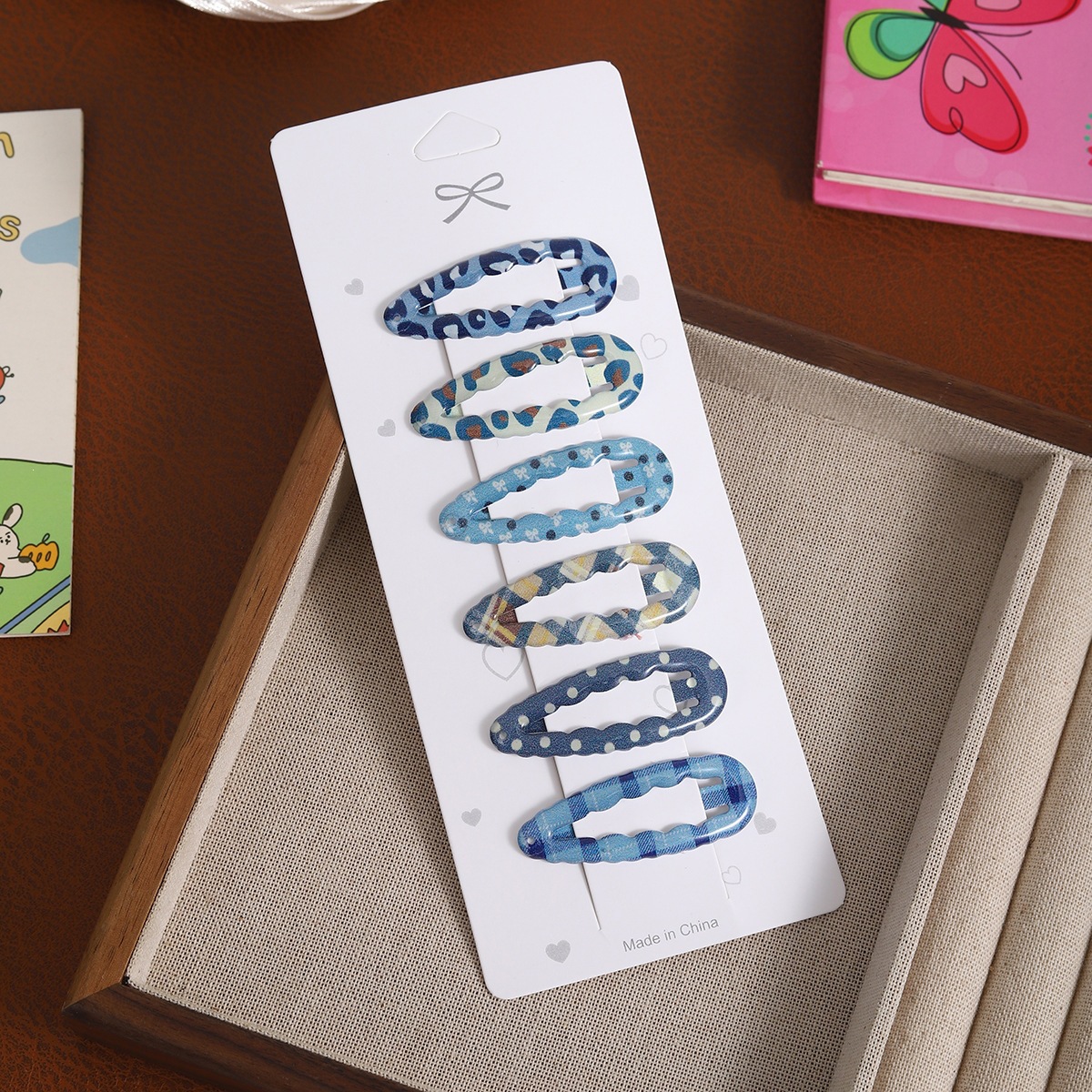 Wave droplets blue [6 pieces]