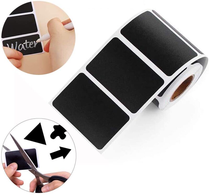 120 Pcs/Roll Waterproof PVC Reusable Blackboard Sticker Kitchen Storage Label Blackboard Chalk Board Sticker