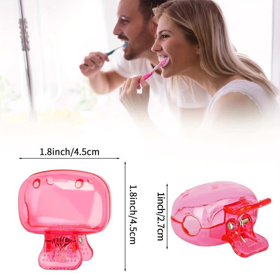 Clip de almacenamiento de cepillo de dientes, tapa protectora de cepillo de dientes esencial para viajes, caja de cepillo de dientes de plástico portátil, stock de fábrica al por mayor