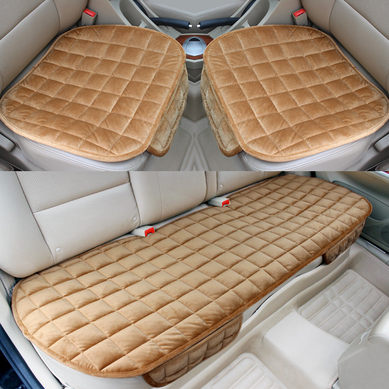Seat cushion, seat cover — Qìchē Non-slip Three-Piece Set - khaki