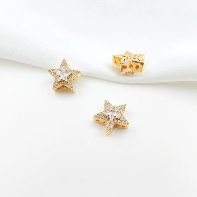Material, Zərgərlik ara hissələri - style-7-white-zirconium-120mm-gold