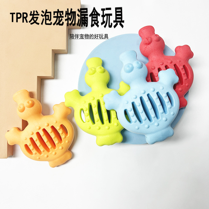 Nuevos productos transfronterizos TPR espuma de goma de cocina fugas de alimento juguetes para perros de comida escondida auto-hi resistente a los dientes de mordida juguetes para mascotas al por mayor