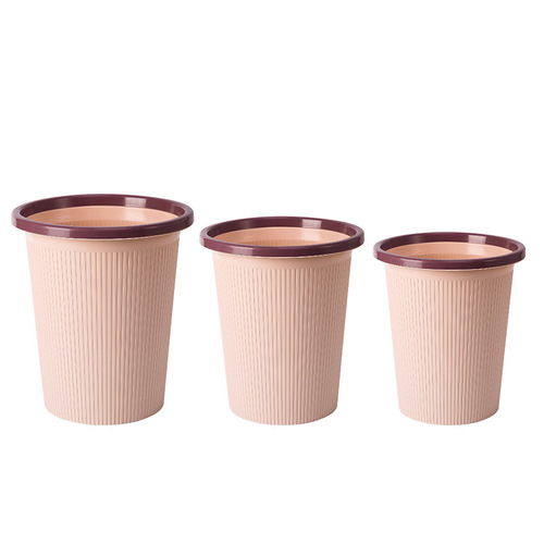 Creative and simple plastic ring trash can household lidless kitchen trash can large garbage basket classification trash can