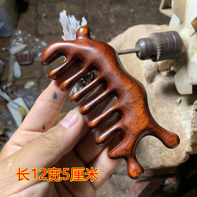 卸売り緑檀マッサージ櫛工芸木櫛頭経絡櫛紫檀多機能マッサージ櫛手作り檀木櫛|undefined
