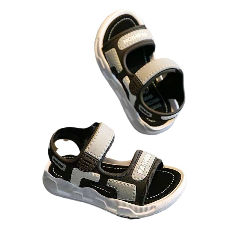 Children's Girls' Sandals 2023 New Korean Style Soft-soled Non-slip Beach Sandals for Boys and Babies for Primary and Middle School Students
