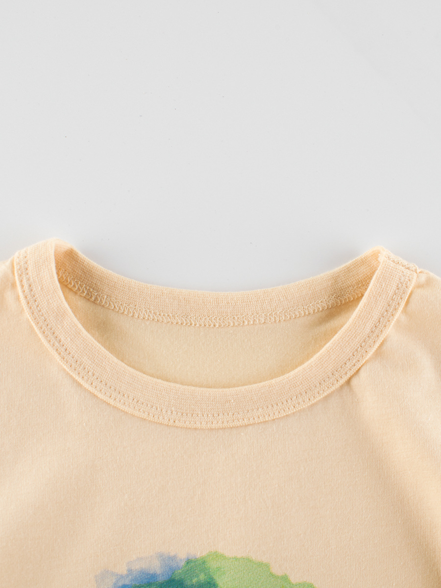 27kids ropa para niños transfronterizos ropa para bebés camiseta de manga corta de dibujos animados para niños ropa para bebés fuente de transmisión en vivo de Douyin