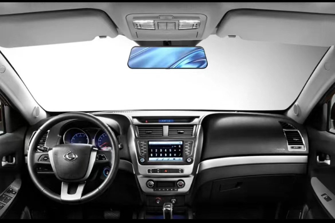 New model Renwoyou 10inch full-screen streaming smart voice-controlled dashcam with high-definition night vision and dual front and rear cameras