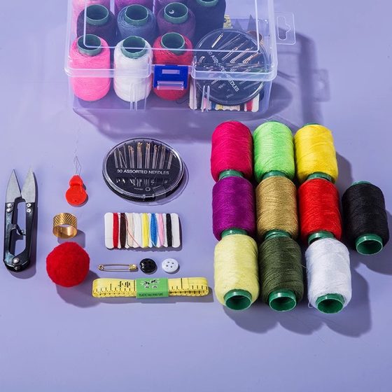 2/10 Piece Sewing Box Household Large Portable Sewing Needle Set Multifunctional Sewing Kit Sewing Thread Tools