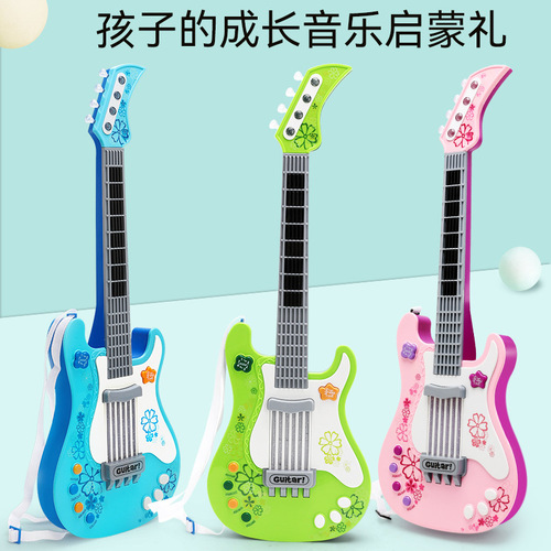 Children's Simulated Bassist Rock Electronic Guitar Toy Multifunctional Mode Instrument Lighting Dynamic Music