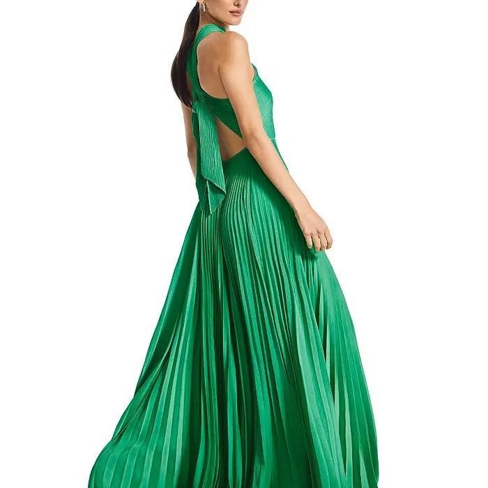 23 Styles of Ins-Style Webbing Maxi Long Halter Dresses with Cutout Front, Crisscross Low Back, Sexy Sleeveless