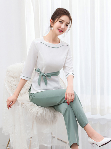 New 2020 Foot Massage and Body Care Technician Set Long Silk Workwear JY-1914M in Two Color Systems