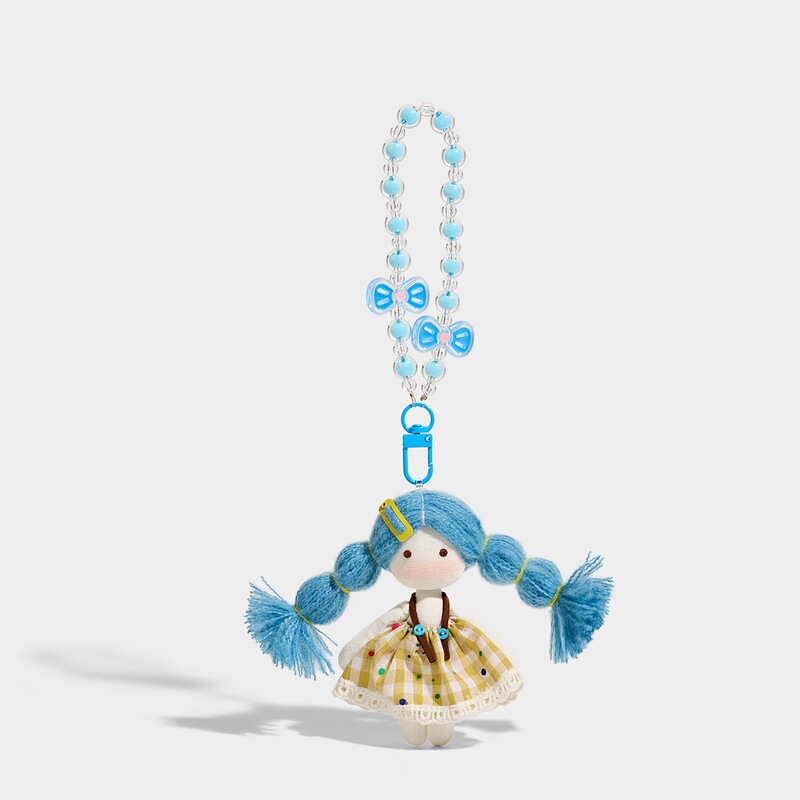 Japanese-Style Doll Pendant Small Plush Toy Cute Braided Girl Keychain Gift Bag Accessory with a High-End Feel Japanese-Style Doll Pendant Small Plush Toy Cute Braided Girl Keychain Gift Bag Accessory with a High-End Feel