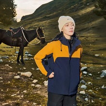 羽绒热封压胶三合一冲锋衣抗静电不跑绒队服可拆卸内胆秋冬外套