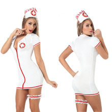 歐美情趣趣內衣歐美新款白色性感制服誘惑護士裝cosply角色扮演