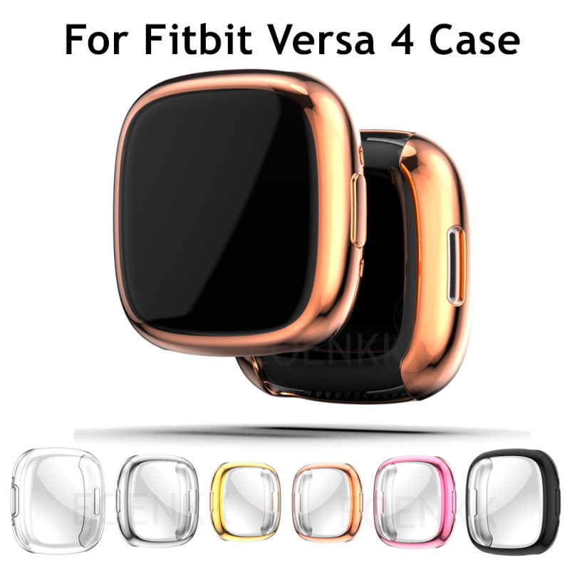 Suitable for Fitbit Versa 4 Watch Case, Versa 4 Electroplated Tpu Screen Protection Case Suitable for Fitbit Versa 4 Watch Case, Versa 4 Electroplated Tpu Screen Protection Case
