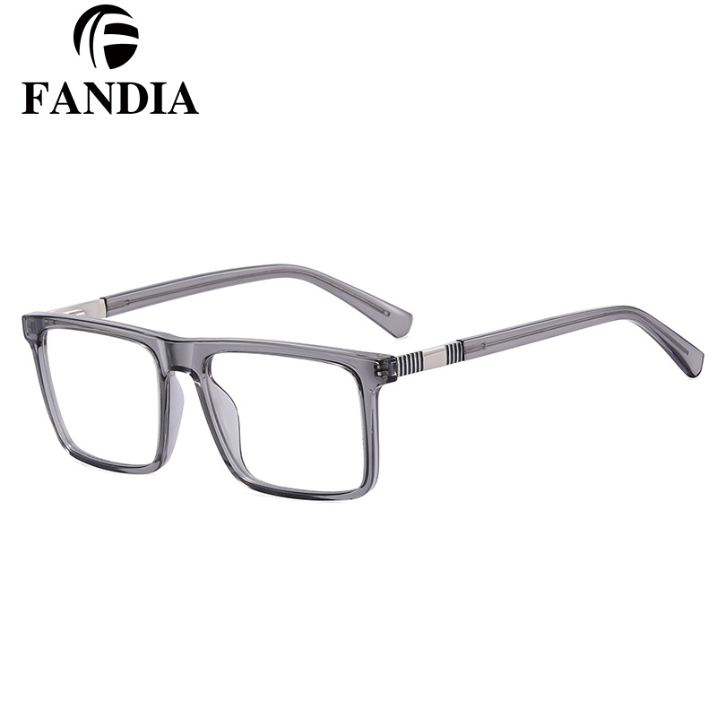 93538 Nuevo producto transfronterizo Gafas anti-azul de marco cuadrado para hombre TR montura completa para gafas de miopía bisagra de resorte