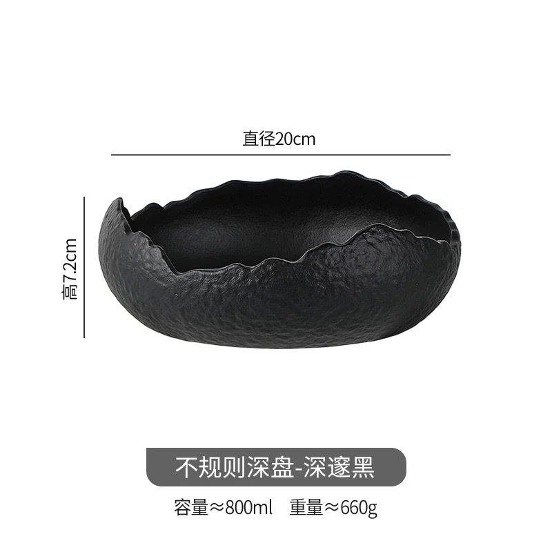 Tazón de sopa de estilo occidental, tazón de postre de alta calidad, vajilla de cerámica, tazón de yogur, plato frío creativo exquisito, cocina molecular del hotel