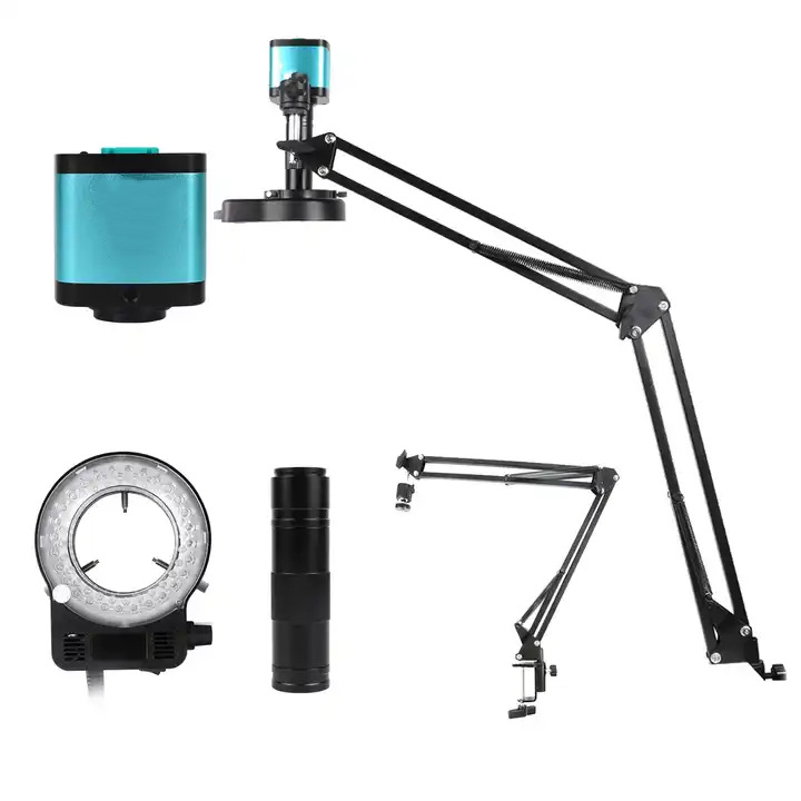 4k电子数码显微镜摄像机HDMI USB接口150X镜头显微镜 折叠支架