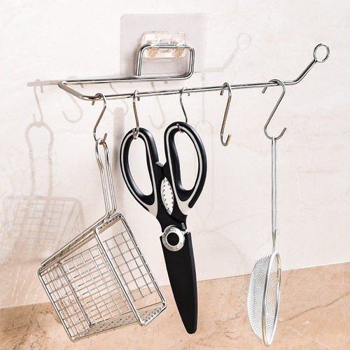 Bold and elongated stainless steel roll paper towel holder multi-functional kitchen storage plastic wrap holder bathroom towel rack wholesale
