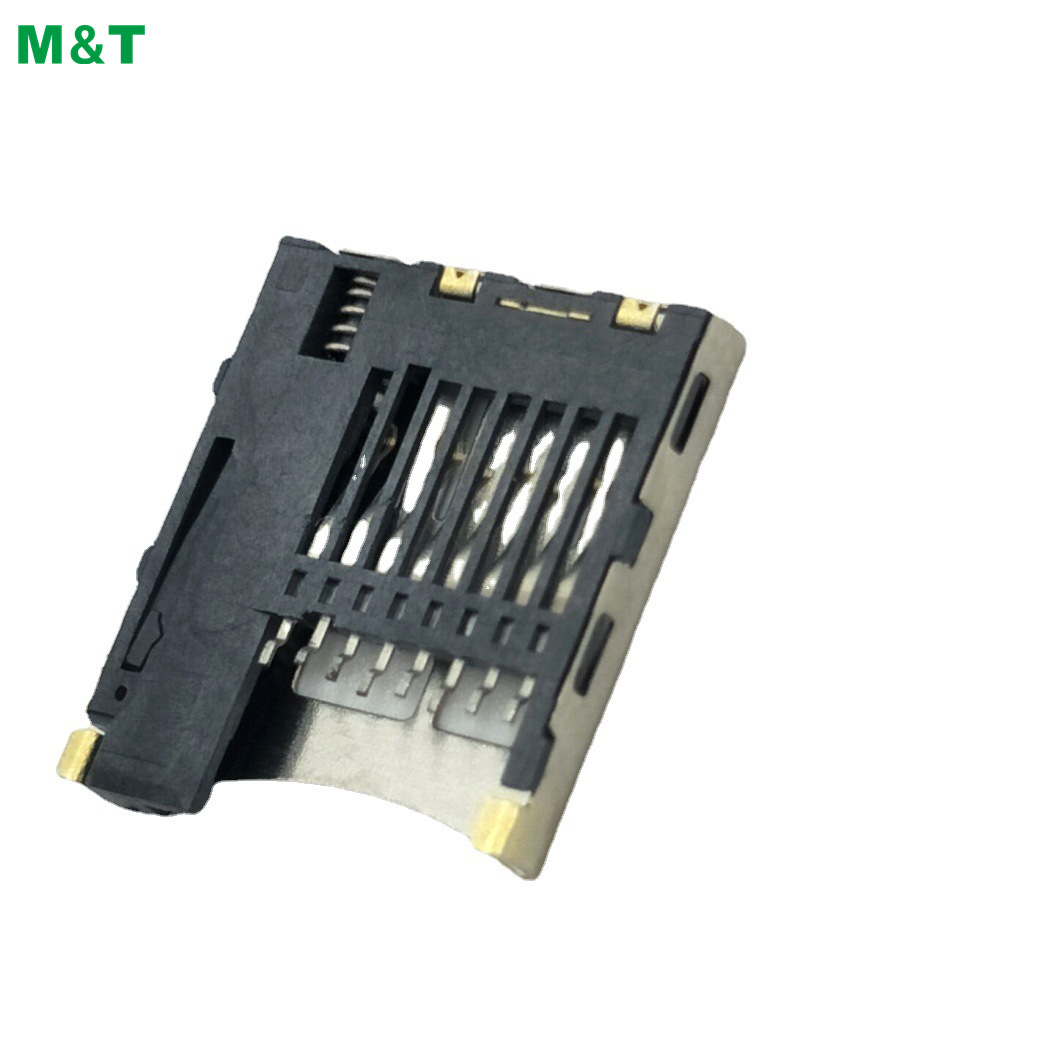 手机内存卡座TF push 内焊H1.85厚度8针大内存卡母座