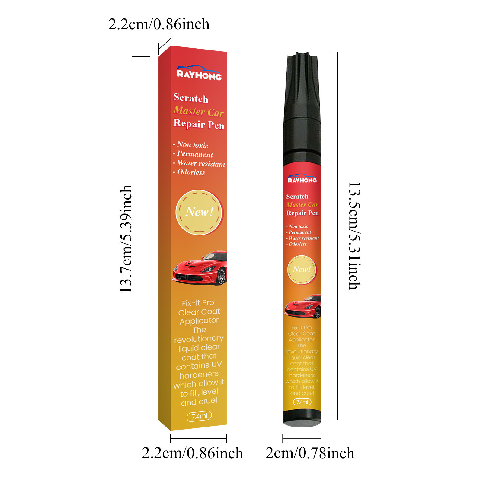 Rayhong Car Scratch Care Pen, Paint Repair Pen, Car Paint Surface Scratch Repair and Scratch Removal Pen