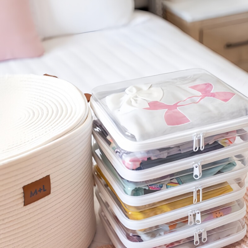 Amazon's Popular Cross-Border Transparent Zipper Multi-Purpose Home Cosmetics Toiletry Travel Set Hard Bag Storage Box Amazon's Popular Cross-Border Transparent Zipper Multi-Purpose Home Cosmetics Toiletry Travel Set Hard Bag Storage Box