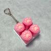 Square white shell-silica gel pink-cat claw