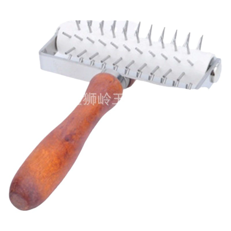 Роликовый нож брошюра нож из нержавеющей стали с деревянной ручкой роликовый нож игольчатый нож роликовый нож колесный нож для пиццы Инструменты для выпечки
