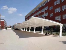 南京小区单位工厂膜结构电动车充电桩停车棚7字型停车棚遮阳棚厂