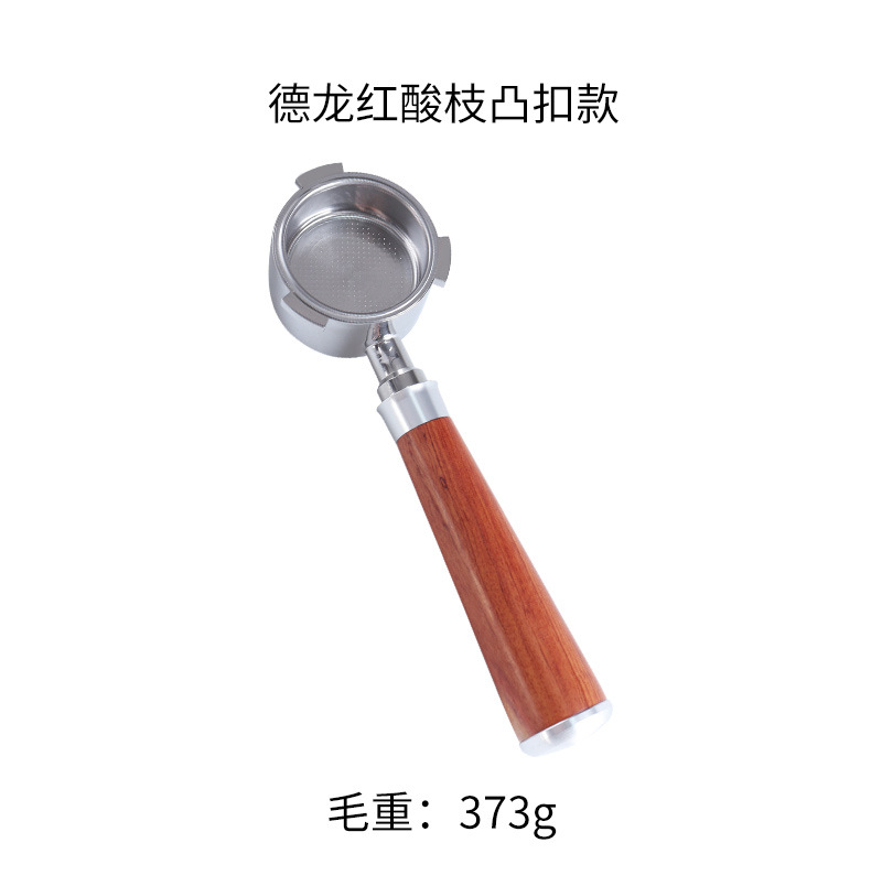 Mango de café con empuñadura de madera, portafiltro sin fondo 51 mm