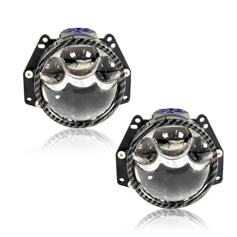 P93 ventilador tres lentes láser directas 3 pulgadas adaptadas delanteras LED de automóviles lente de doble luz