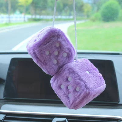 Car hanging – Wish Cross-Border Plush Dice - purple