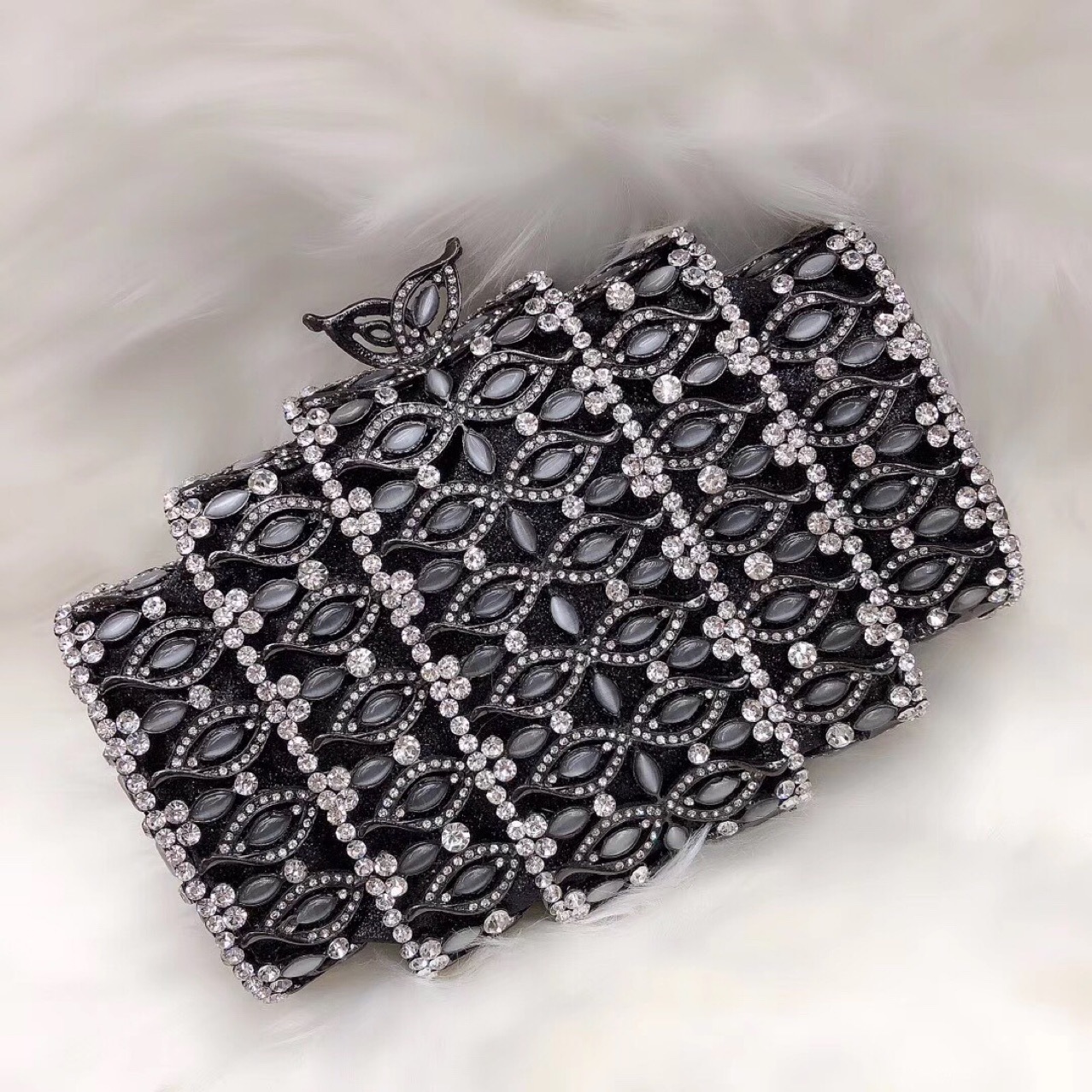 Bolsas tridimensionales de cerradura bolsas de maquillaje cuadrada cuadrada en stock, bolsas de maquillaje acrílicas suaves, bolsas de cena pequeñas y duras