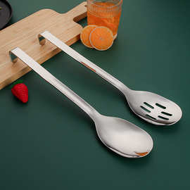 不锈钢带钩分菜勺漏匙酒店自助餐勺份数盆勺饭勺长柄公用勺服务勺