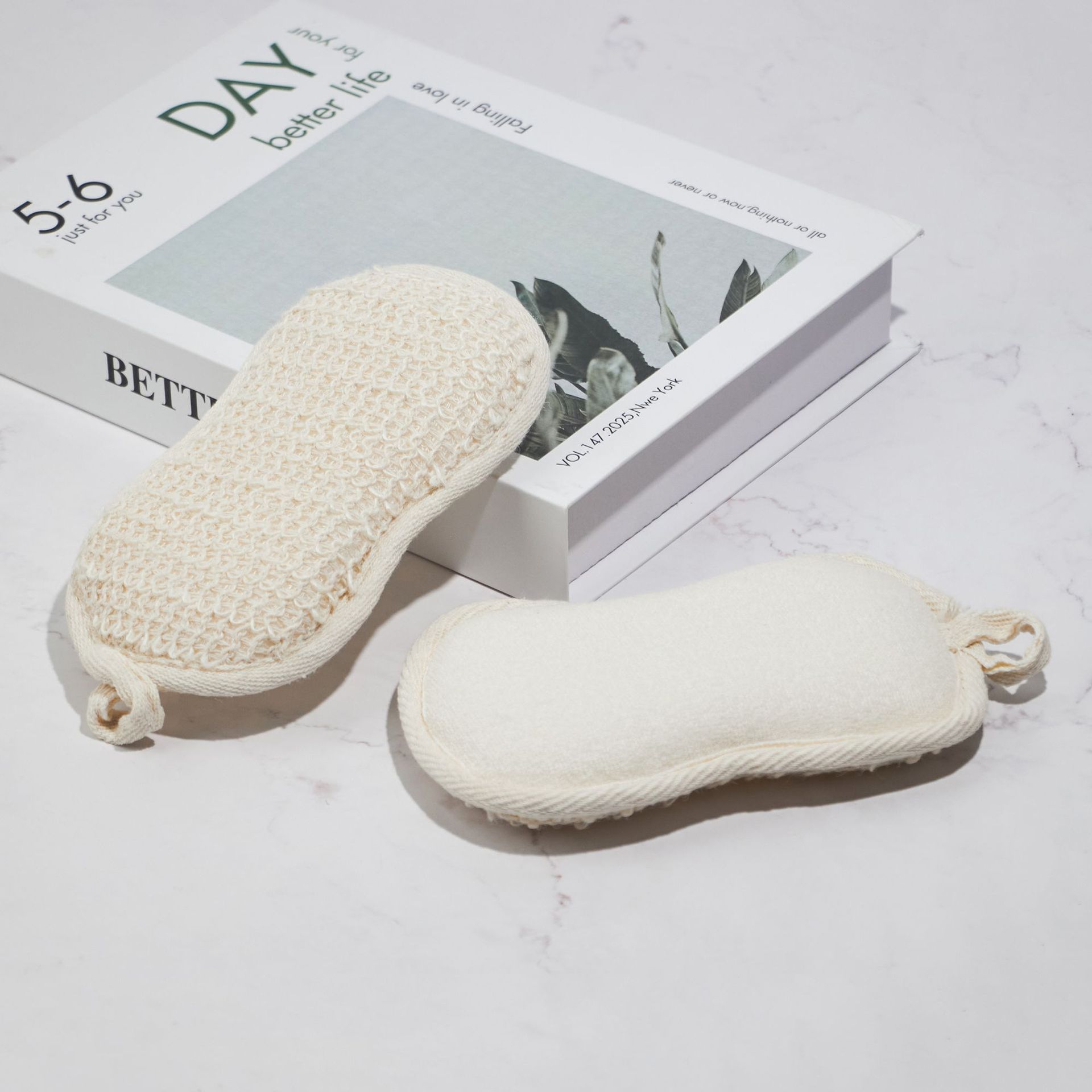 Toallita de Baño con Esponja en Forma de 8, Poliéster, Limpieza Profunda, Doble Cara, Antideslizante, para Baño image 4