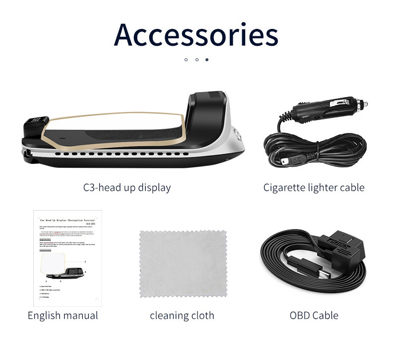 Cross-border car display screen, car OBD+GPS speed projector, no ghosting, portable high-definition head-up display