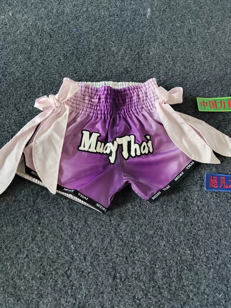 Muay Thai shorts, combat shorts, training and competition shorts for children and adults, boxing shorts, purple gradient series