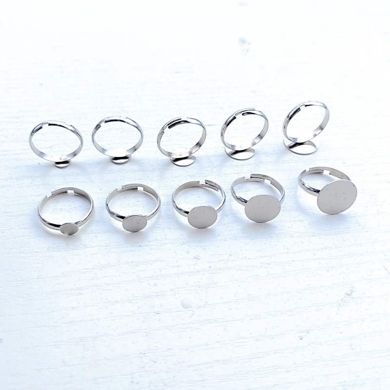 diy饰品316不锈钢戒指贴片花托底托指环配件|undefined