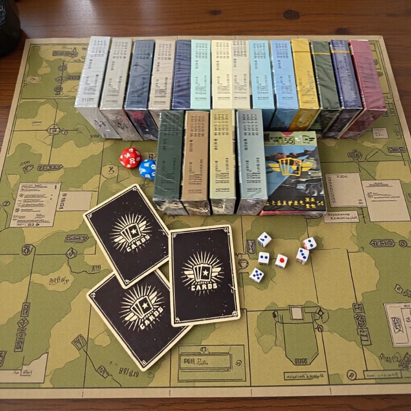 Kaz's Ww2 Themed Expansion Pack Multiplayer Battle Board Game Cards