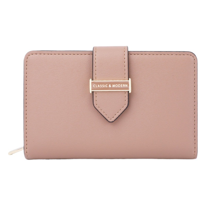 Terian moda nueva gran capacidad de la cremallera del embrague transfronterizo de dos veces la cartera de las mujeres billetera corta