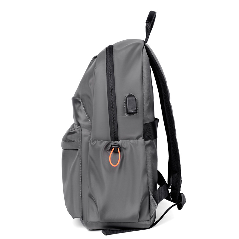 Mochila de tela Oxford mochila de 14 pulgadas Bolsa de ordenador multi-compartimento interfaz de carga USB mochila casual de los hombres